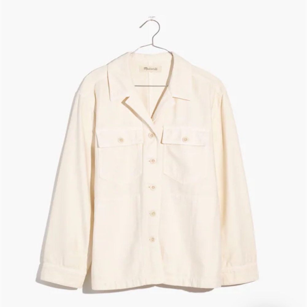 Madewell Ecru Drakefield Shirt-Jacket NWT sz M